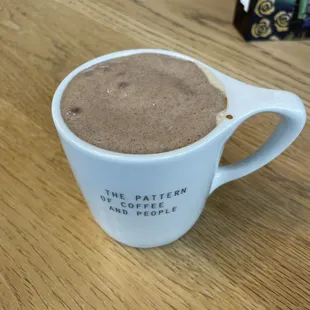 Hot White Chocolate Latte w/Peppermint Mocha Foam