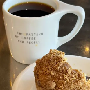 Coffee and coffeecake.