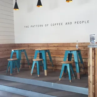 the interior of a coffee shop