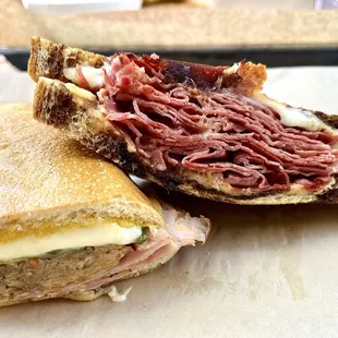 2 Panini Halves - Cuban and Rueben