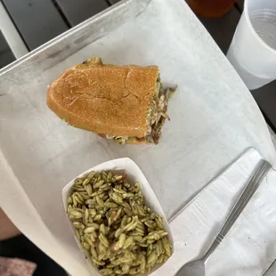 Half Chicken Panini with side of Orzo Salad