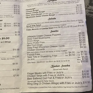 Current menu Dec 2021