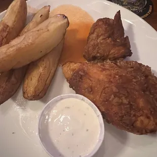 Chicken and JoJo potatoes