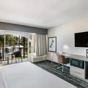 King, Pool View, From Bed