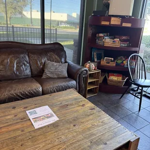 Small corner with games and kids toys