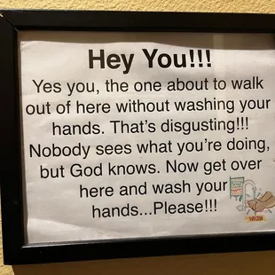 Bathroom signage