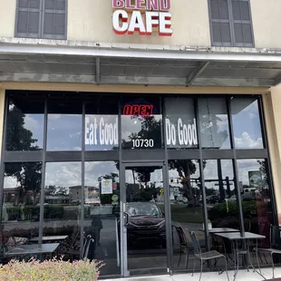 Front of cafe