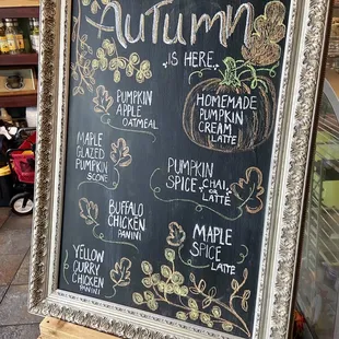 Fall Menu