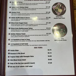 Menu photo