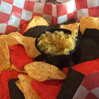 Tropical Chips with Pineapple Salsa