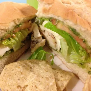 Tuscan chicken sandwich...very tasty!!!