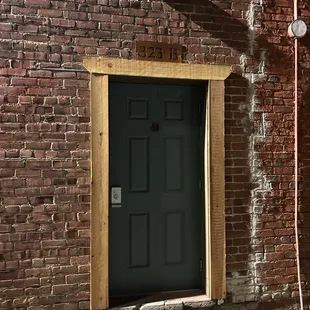 Front door, notice no sign.