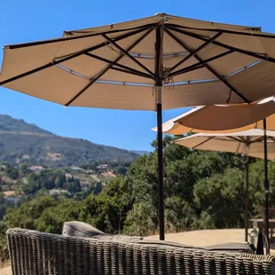 Seating with shade provided