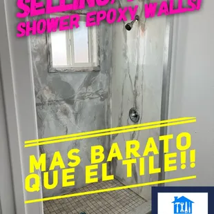 Shower epoxy resin walls