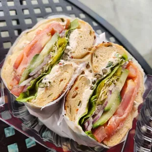 a sandwich on a table