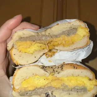 Sausage breakfast sandwich