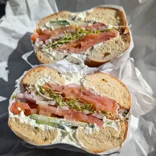 Lox and cream cheese