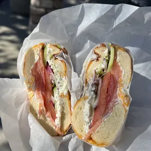 Lox &amp; Plain Cream Cheese Bagel-Wich