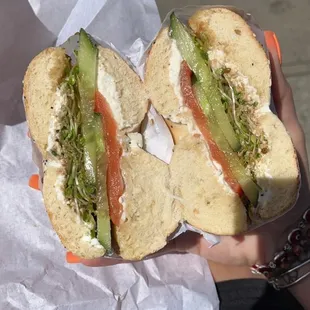Veggie bagel