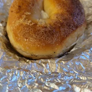 Cinnamon sugar bagel with cream cheese