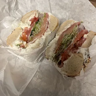 salmon lox bagel deluxe on the all in one bagel