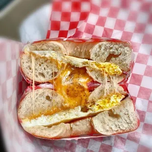 Breakfast Bagel with Cheese &amp; Egg