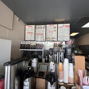 the inside of a coffee shop