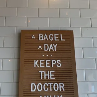 a bagel a day keeps the doctor away