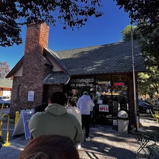 Long line. It's not as bad as DMV don't worry!