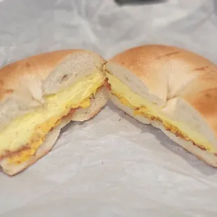 a half eaten sandwich