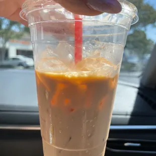 "Thai tea" ...more like a cup full of ice with barely any tea.