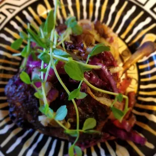 a plate of food on a table