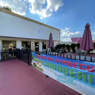 the front of the restaurant