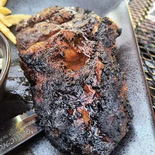 Smoked ribeye. Almost 24 oz.
