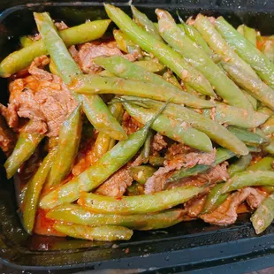 String bean beef