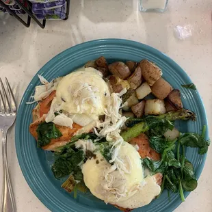 Salmon Caprese Benedict