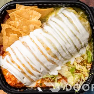 a meal in a plastic container