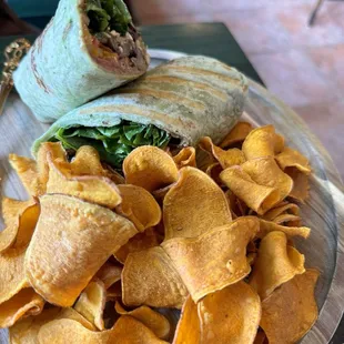 spinach portobello wrap