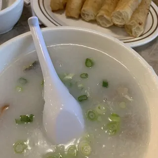 Shredded Roasted Duck and Preserved Egg Porridge