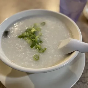 Congee with pork with century egg