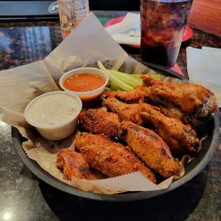 Sriracha dry rub wings.