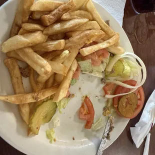 That burger went down fast!