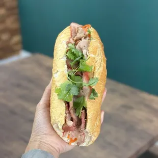 ig: @whatsviveating  | pork belly banh mi