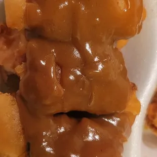 Almond Chicken with Brown Gravy