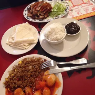 Peking Duck and Orange Chicken