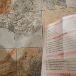 a closeup of a tile floor