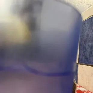 Took a picture of my water with lemon the lemon is the yellow part