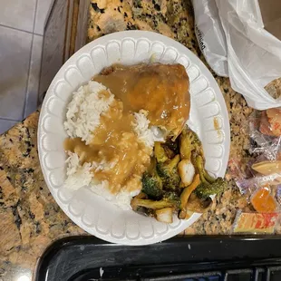 Dish with mixed vegetables