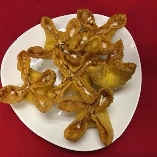 a plate of fried food