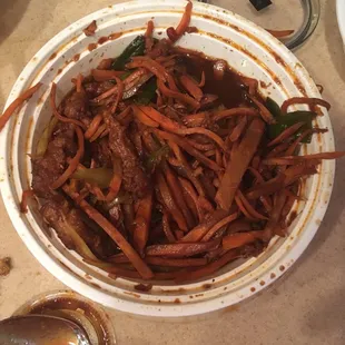 Szechuan Pork (picture taken after plate was made)